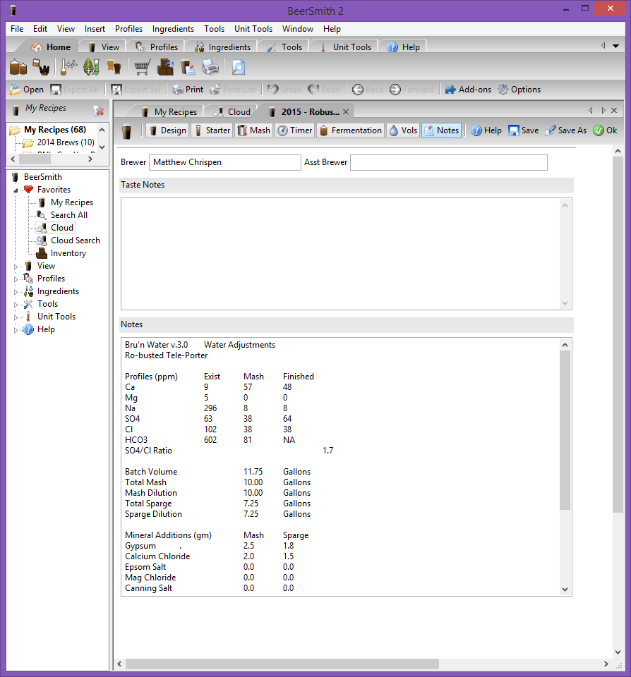 BeerSmith Notes