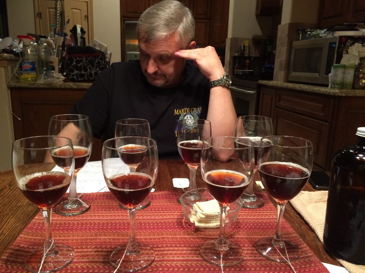 Neil reviewing tasting notes